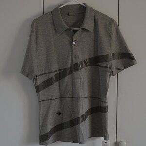 Gray strip wax striped polo style Dior homme shirt, bee, SS04, The realreal, M/L